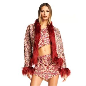 I.AM.GIA Red and Pink Patterned Jacket